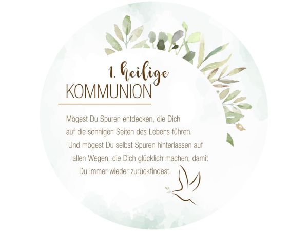 Tortenaufleger Erstkommunion 20cm rund
