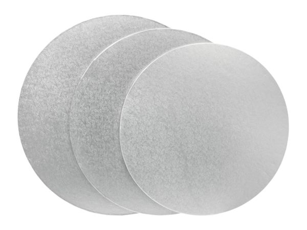 Cakeboard rund 33cm silber 4mm