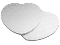 Cakeboard Herz 25cm silber 5 Stück
