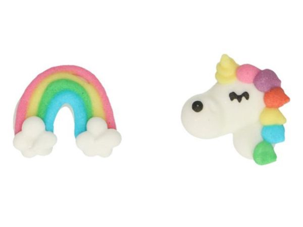 FunCakes Zuckerdekorationen Einhorn &amp; Regenbogen, 8er Set