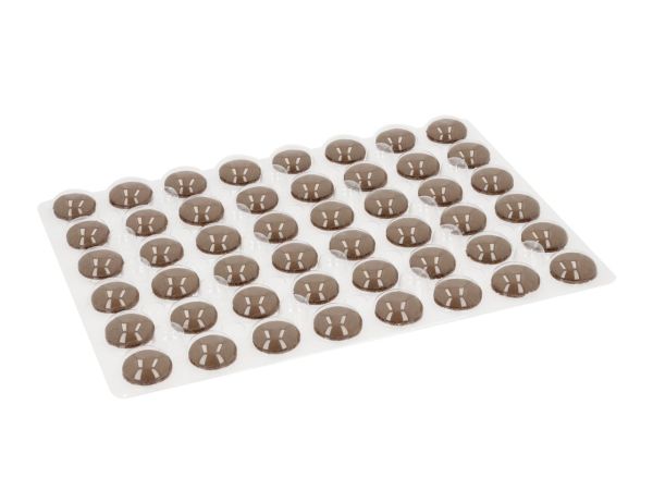 Macaron-Halbschalen 96 Stück braun