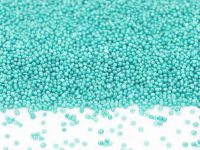 Mini-Perlen türkis-glimmer 100g