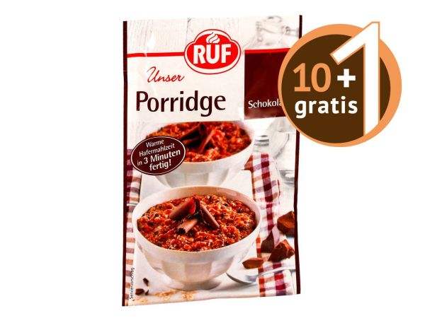 RUF Porridge Schoko 65g 10+1 gratis