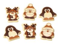 Schokoladenaufleger Weihnachtsfiguren 6 Stück