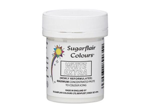 Sugarflair Pastenfarbe Extra Weiß Max Concentrate 42g