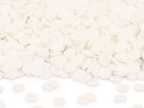 Streudekor Konfetti groß weiß 80g