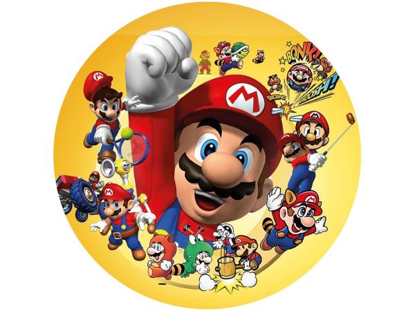 Tortenaufleger Super Mario, rund 20cm