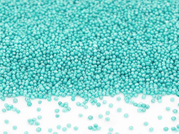 Mini-Perlen türkis-glimmer 1,0kg