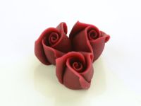 Marzipan-Rosen klein bordeaux 36 Stück