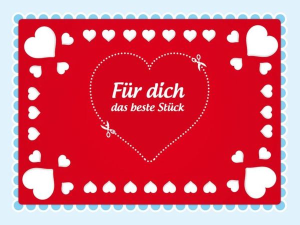 Tortenaufleger Herzstück 20x30cm