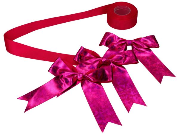Schleifenset pink für Tortenkartons
