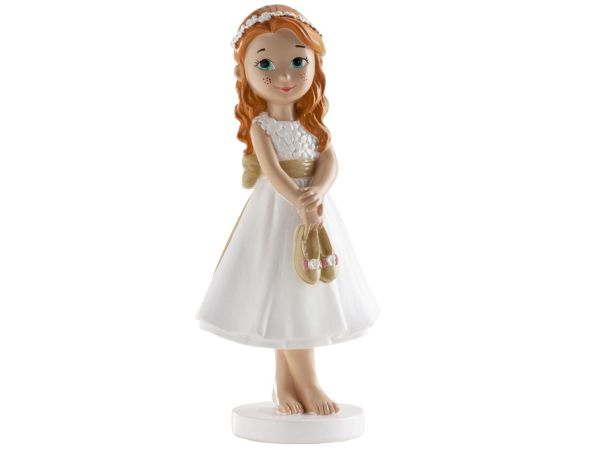 Tortenaufsatz Kommunion Mädchen barfuß 13cm