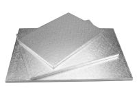 Cakeboard rechteck 51x36cm silber 5 Stück