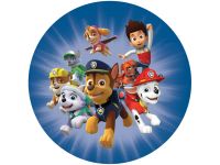 Tortenaufleger Paw Patrol blau, rund 20cm