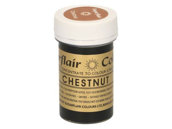 Sugarflair Pastenfarbe Chestnut Kastanienbraun 25g