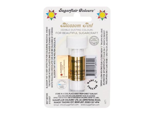 Sugarflair Puderfarbe White Weiß 7ml