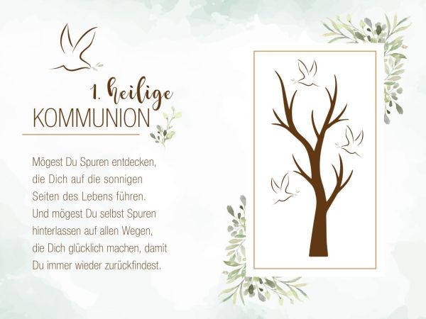 Tortenaufleger Erstkommunion Baum 20x30cm