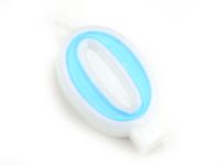 Zahlenkerze blau 0