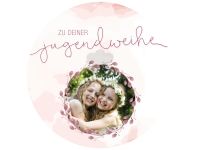 Tortenaufleger Jugendweihe rosa, rund 20cm