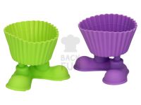 Silikon Muffinkapseln mit Füßen 50mm bunt 2 Stück