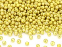 Weiche Zuckerperlen gold 5mm 60g