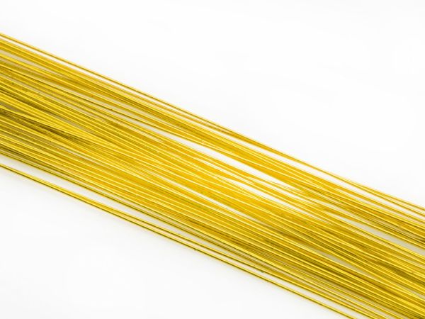 Blumendraht metallic gold 24G 50 Stück