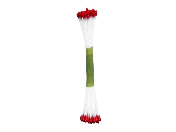 JEM Blütenpollen - rot glänzend - mittel - 50 Stück