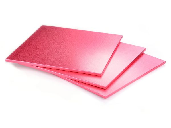 Cakeboard quadrat 35cm pink 5 Stück