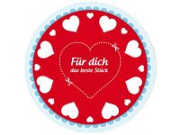 Tortenaufleger Herzstück rund 20cm