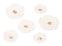 Fondant Blumen weiß 6 Stück