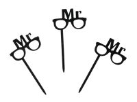 Cupcake Topper Mr. Brille 8 Stück