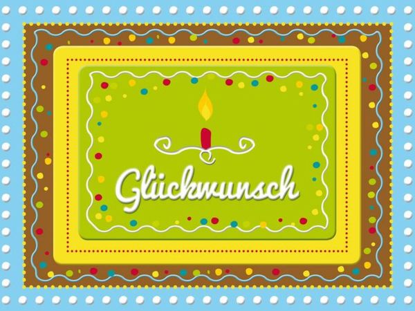 Tortenaufleger grün Glückwunsch 20x30cm