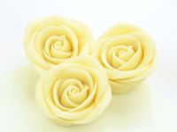 Marzipan-Rosen groß weiß 2 Stück