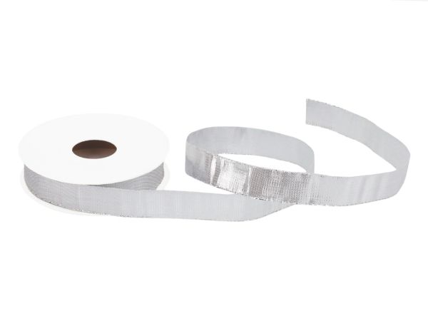 Geschenkband silber 17mm, 5 Meter GREENLINE