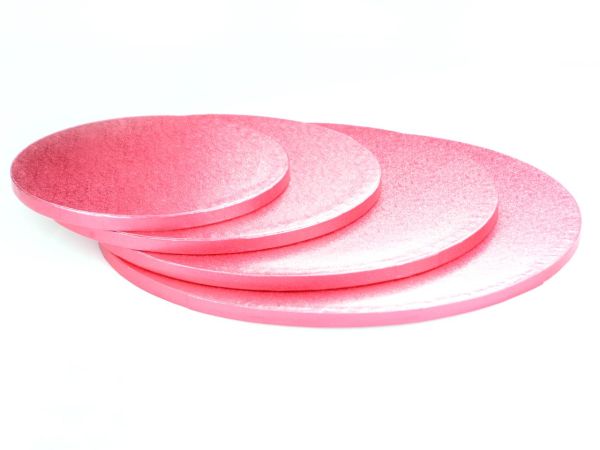 Cakeboard rund 25cm pink 5 Stück