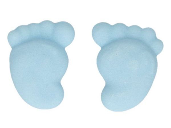 FunCakes Zuckerdekorationen Baby Füße Blau, 16er Set