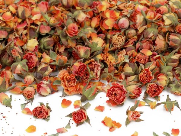 Rosenknospen orange, natur 30g