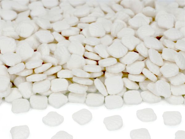Streudekor Muscheln weiß 80g