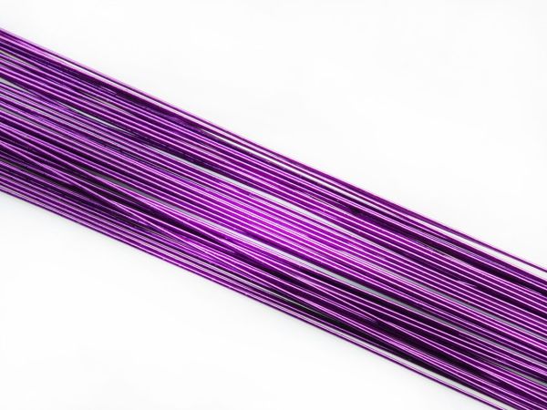 Blumendraht metallic violett 20G 50 Stück