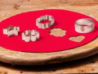 Ausgerollte Rollfondant-Decke Rot Durchmesser 36cm 430g