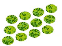 Cupcake Buttons Pflanzen grün 12 Stück