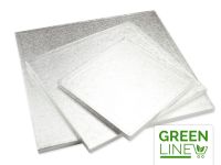 Cakeboard quadrat 35cm silber 5 Stück