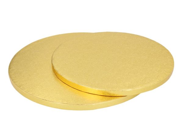 2. Wahl Cakeboard rund 30cm gold