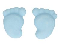FunCakes Zuckerdekorationen Baby Füße Blau, 16er Set