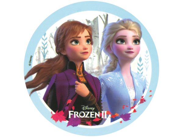 Tortenaufleger Frozen II Anna und Elsa rund 20cm